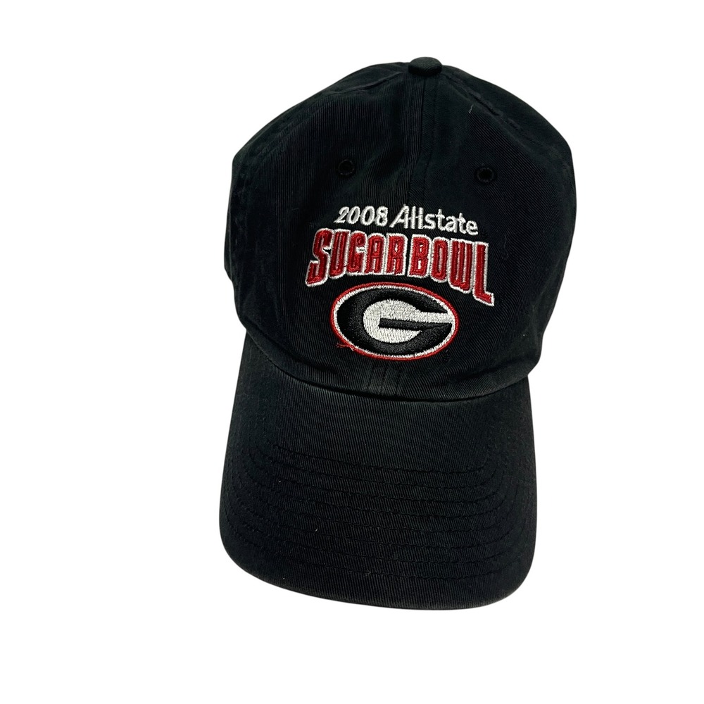 Georgia Bulldogs 2008 Sugar Bowl Hat Mens Black Twins Enterprise Adjustable Cap
